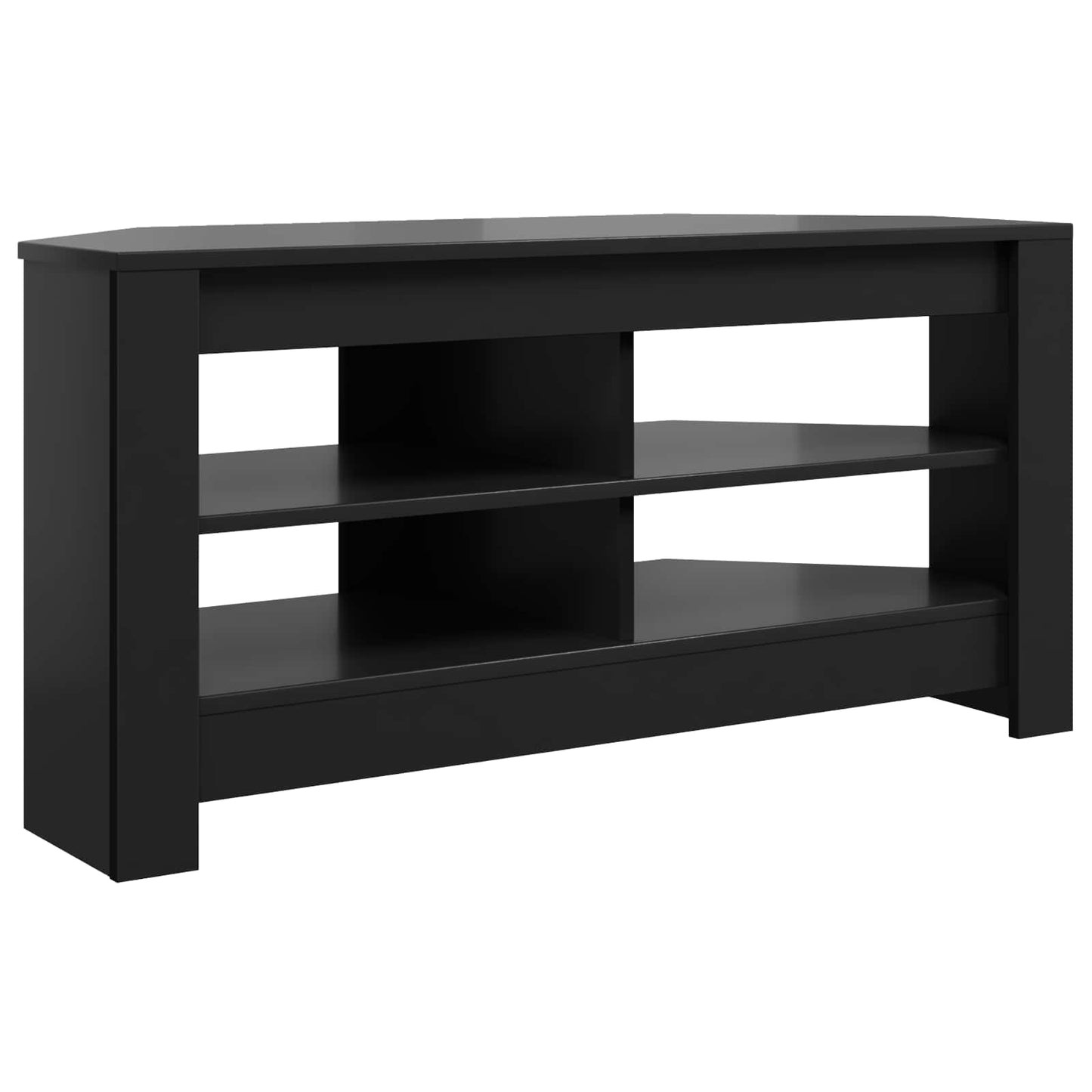 HjørneTVskab Sort 102 x 40,5 x 45 cm Konstrueret træ