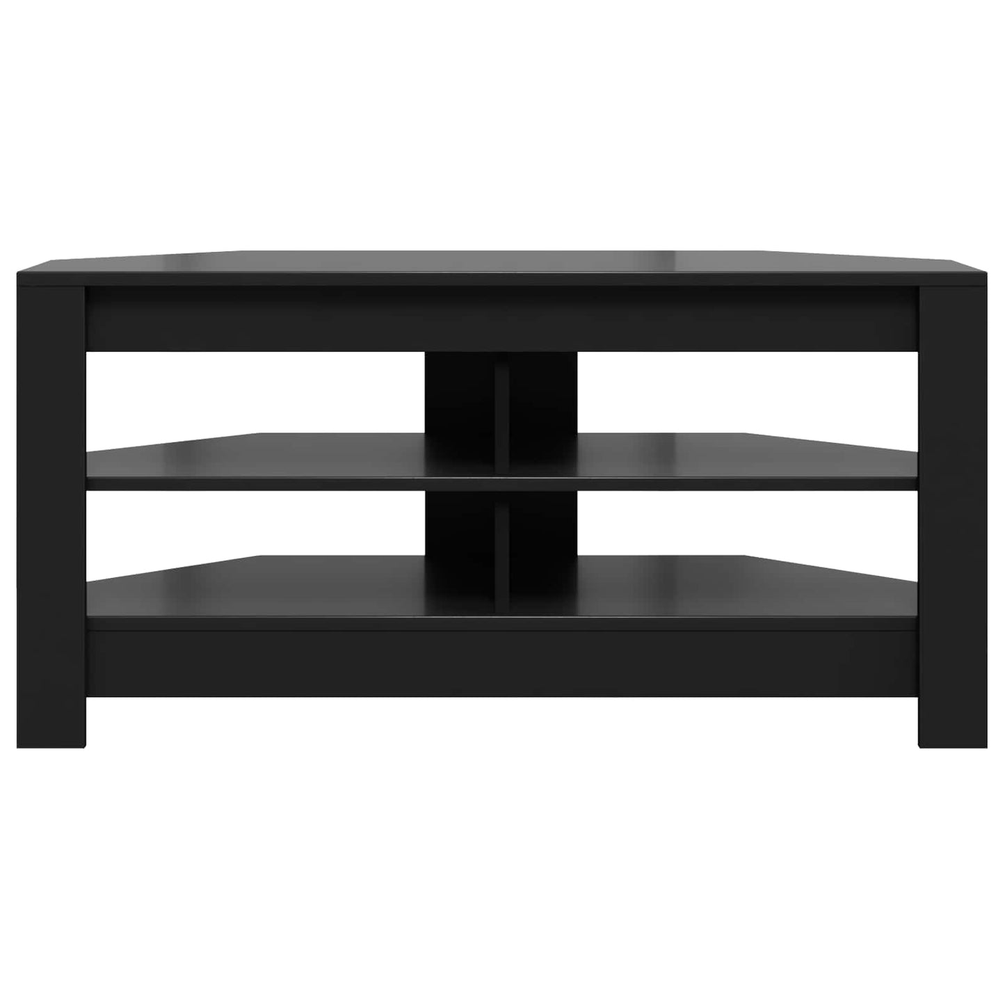 HjørneTVskab Sort 102 x 40,5 x 45 cm Konstrueret træ