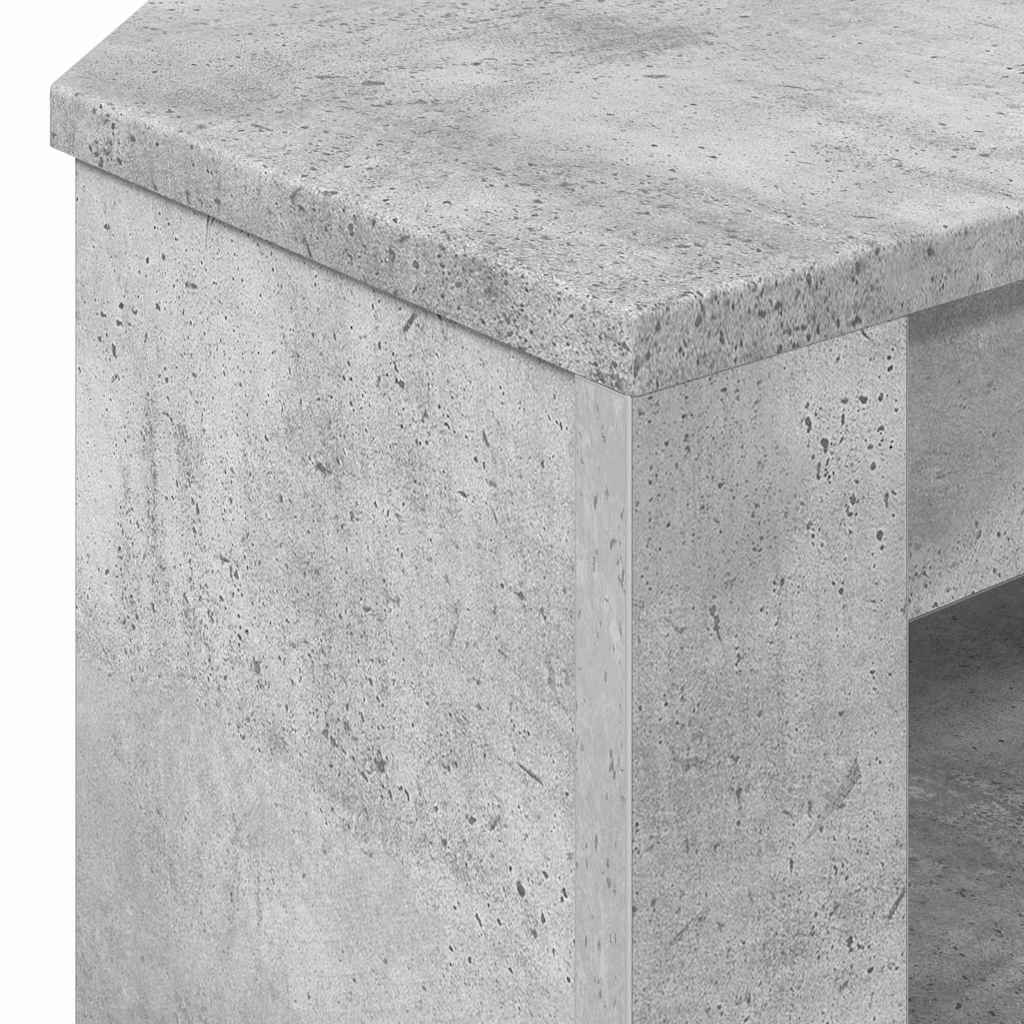 HjørneTVskab 102 x 40,5 x 45 cm Beton Grå Konstrueret træ