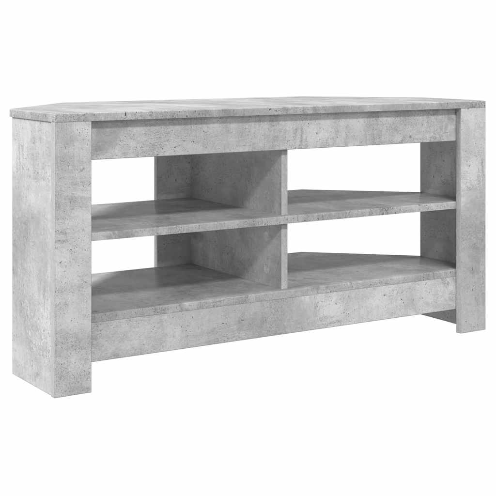HjørneTVskab 102 x 40,5 x 45 cm Beton Grå Konstrueret træ