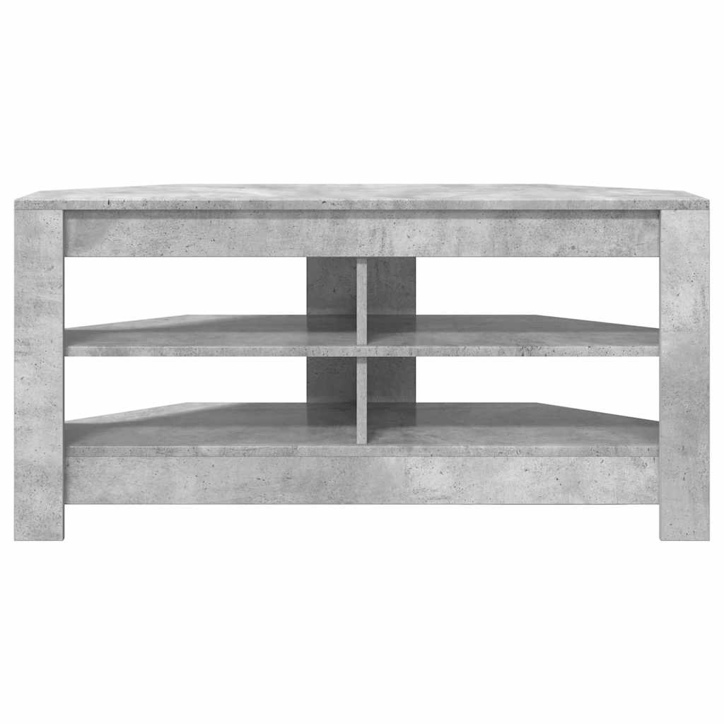 HjørneTVskab 102 x 40,5 x 45 cm Beton Grå Konstrueret træ