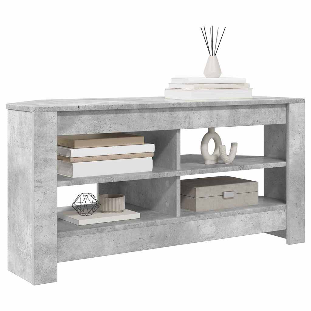 HjørneTVskab 102 x 40,5 x 45 cm Beton Grå Konstrueret træ