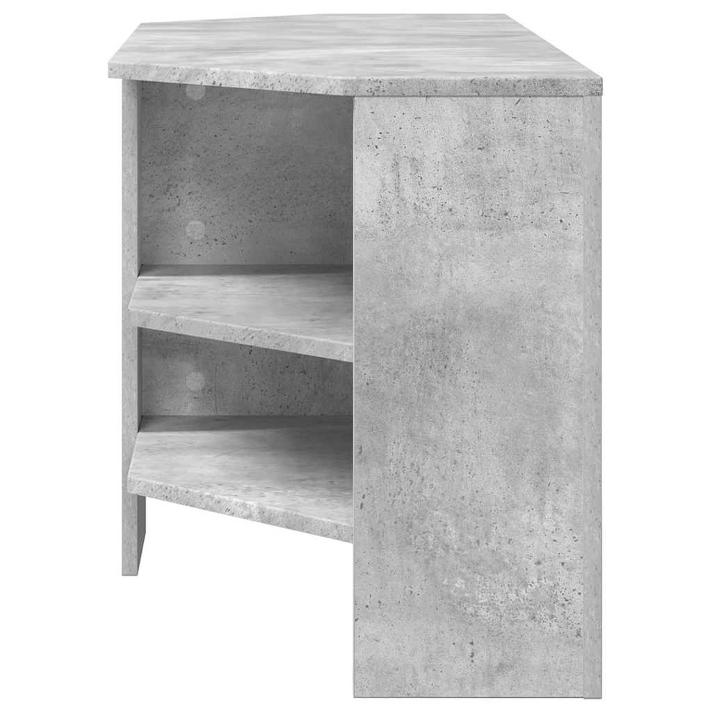 HjørneTVskab 102 x 40,5 x 45 cm Beton Grå Konstrueret træ