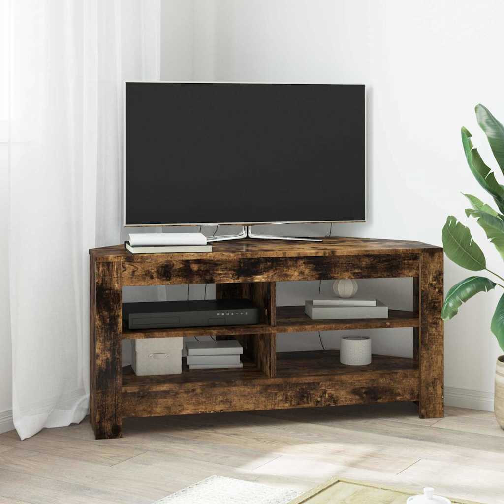 HjørneTVskab Røget eg 102 x 40,5 x 45 cm Konstrueret træ