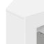 Hjørne LED TV Skab Vægmonteret Hvid 100x40x68cm Konstrueret træ