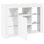 Hjørne LED TV Skab Vægmonteret Hvid 100x40x68cm Konstrueret træ