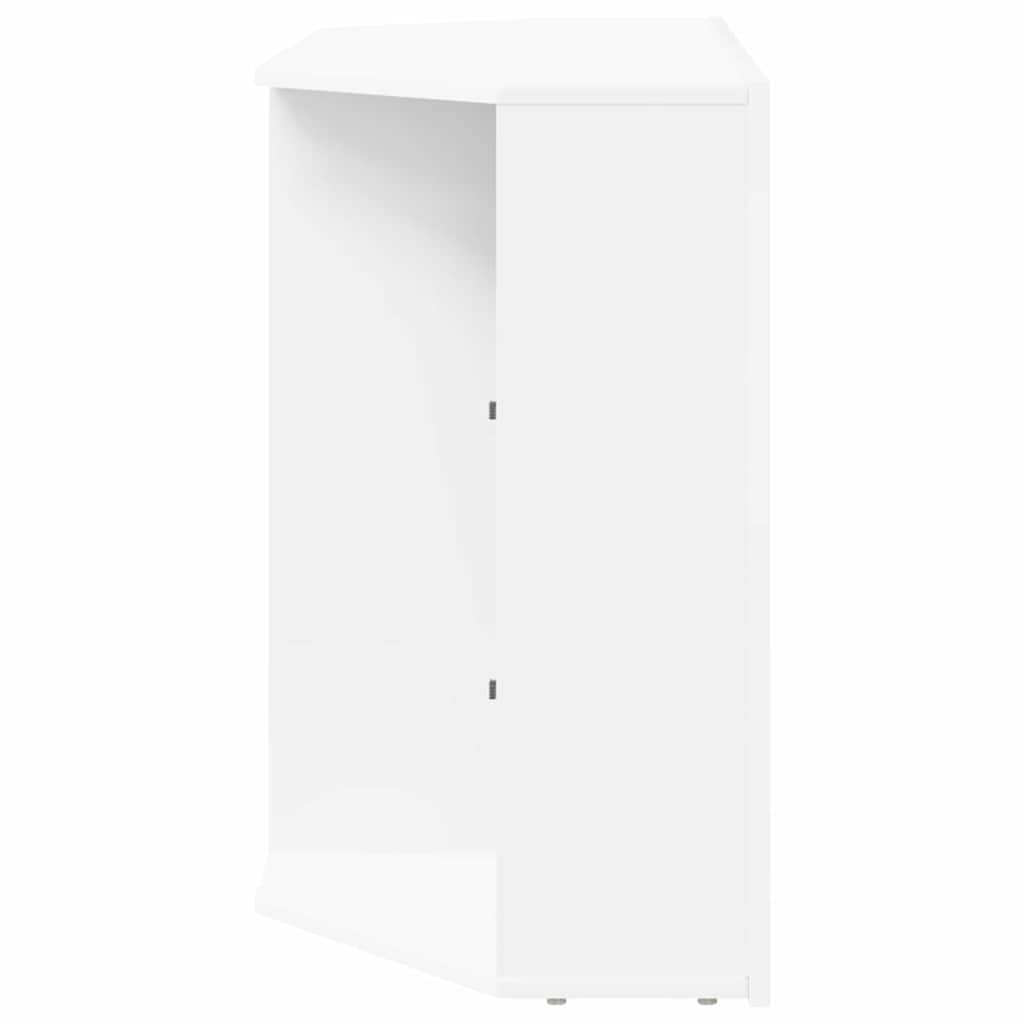 Hjørne LED TV Skab Vægmonteret Hvid 100x40x68cm Konstrueret træ
