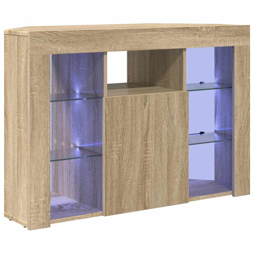 Hjørne LED TV Skab Sonoma eg 100x40x68cm Konstrueret træ
