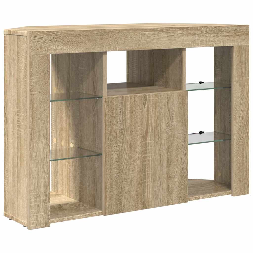 Hjørne LED TV Skab Sonoma eg 100x40x68cm Konstrueret træ