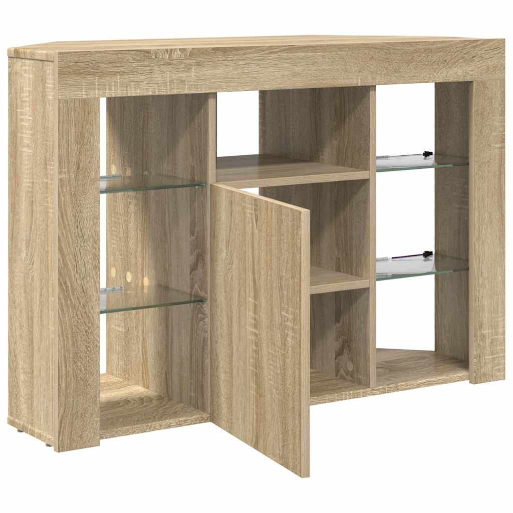 Hjørne LED TV Skab Sonoma eg 100x40x68cm Konstrueret træ