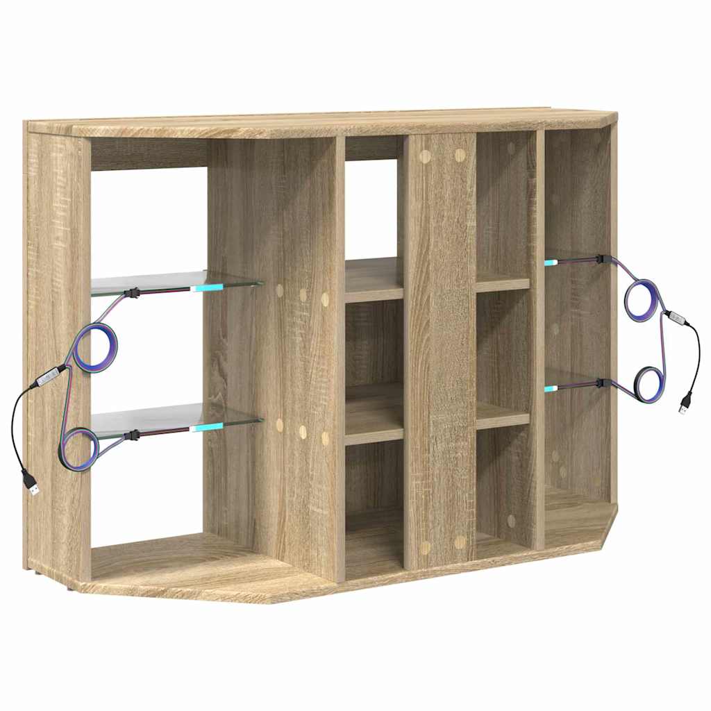 Hjørne LED TV Skab Sonoma eg 100x40x68cm Konstrueret træ