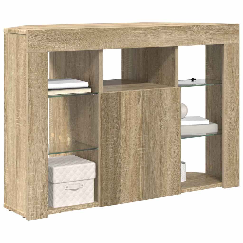 Hjørne LED TV Skab Sonoma eg 100x40x68cm Konstrueret træ