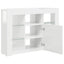 Hjørne LED TV Skab Højglans Hvid 100x40x68cm Konstrueret træ
