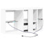 Hjørne LED TV Skab Hvid 100 x 40 x 50 cm Konstrueret træ
