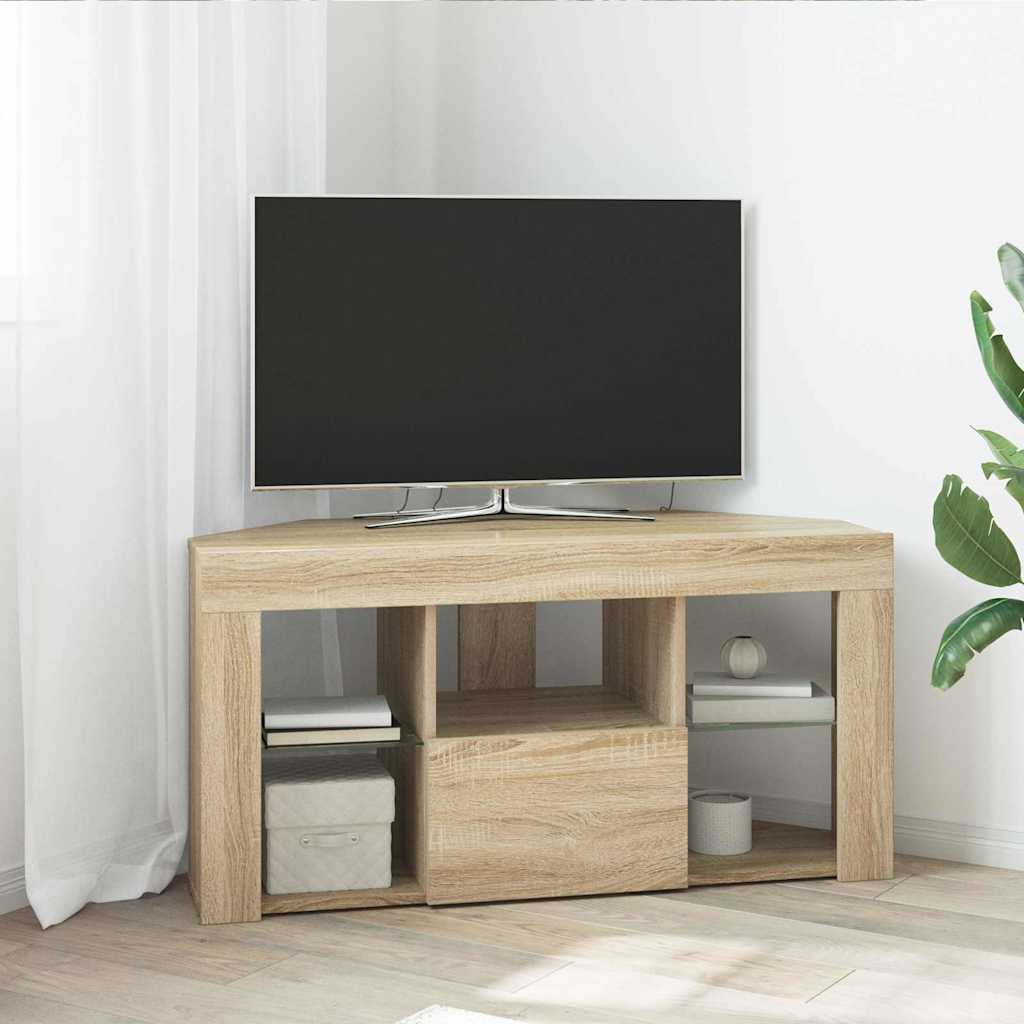 Hjørne LED TV Skab Sonoma eg 100 x 40 x 50 cm Konstrueret træ