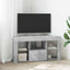 Hjørne LED TV Skab 100 x 40 x 50 cm Beton Grå Konstrueret træ
