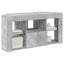 Hjørne LED TV Skab 100 x 40 x 50 cm Beton Grå Konstrueret træ