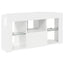 Hjørne LED TV Skab Vægmonteret Højglans Hvid 100 x 40 x 50 cm