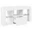Hjørne LED TV Skab Vægmonteret Højglans Hvid 100 x 40 x 50 cm