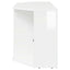 Hjørne LED TV Skab Vægmonteret Højglans Hvid 100 x 40 x 50 cm