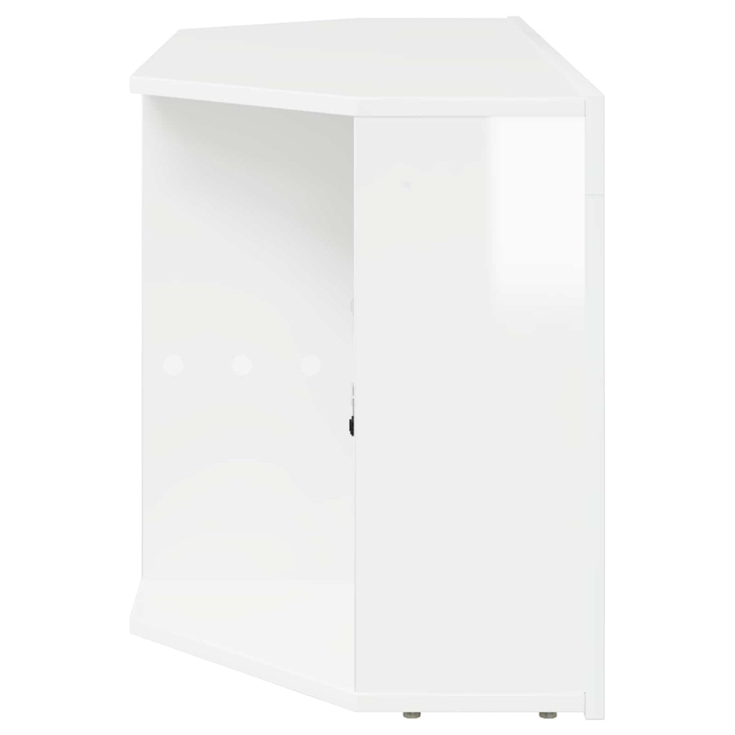 Hjørne LED TV Skab Vægmonteret Højglans Hvid 100 x 40 x 50 cm