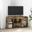 Hjørne LED TV Skab 100 x 40 x 50 cm Røget eg Konstrueret træ
