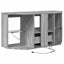 Hjørne LED TV Skab 100 x 40 x 50 cm Grå Sonoma Konstrueret træ