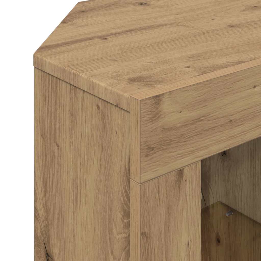 Hjørne LED TV Skab 100 x 40 x 50 cm Artisan Egetræ