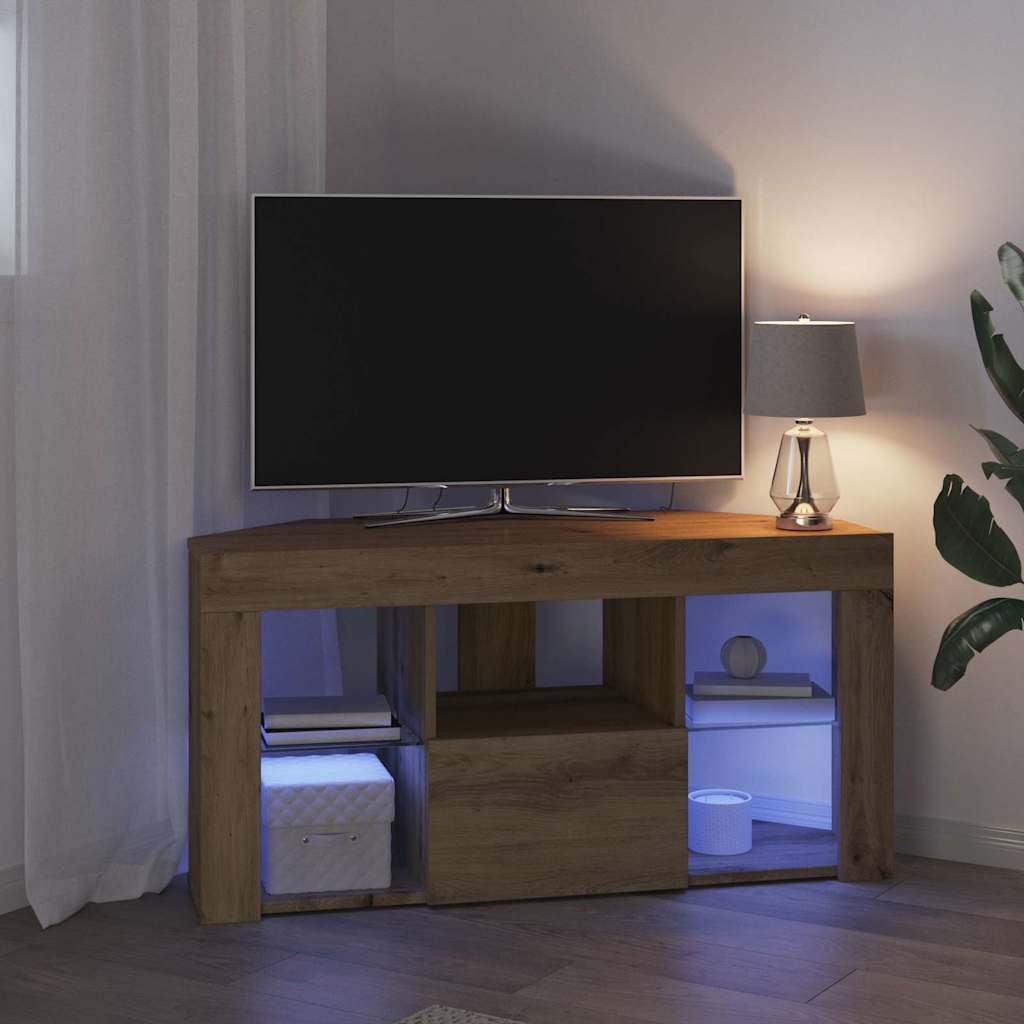 Hjørne LED TV Skab 100 x 40 x 50 cm Artisan Egetræ