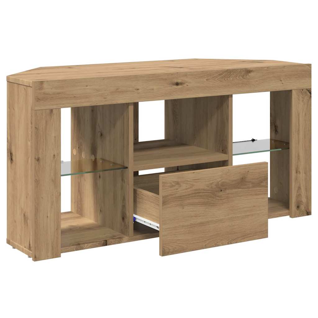 Hjørne LED TV Skab 100 x 40 x 50 cm Artisan Egetræ