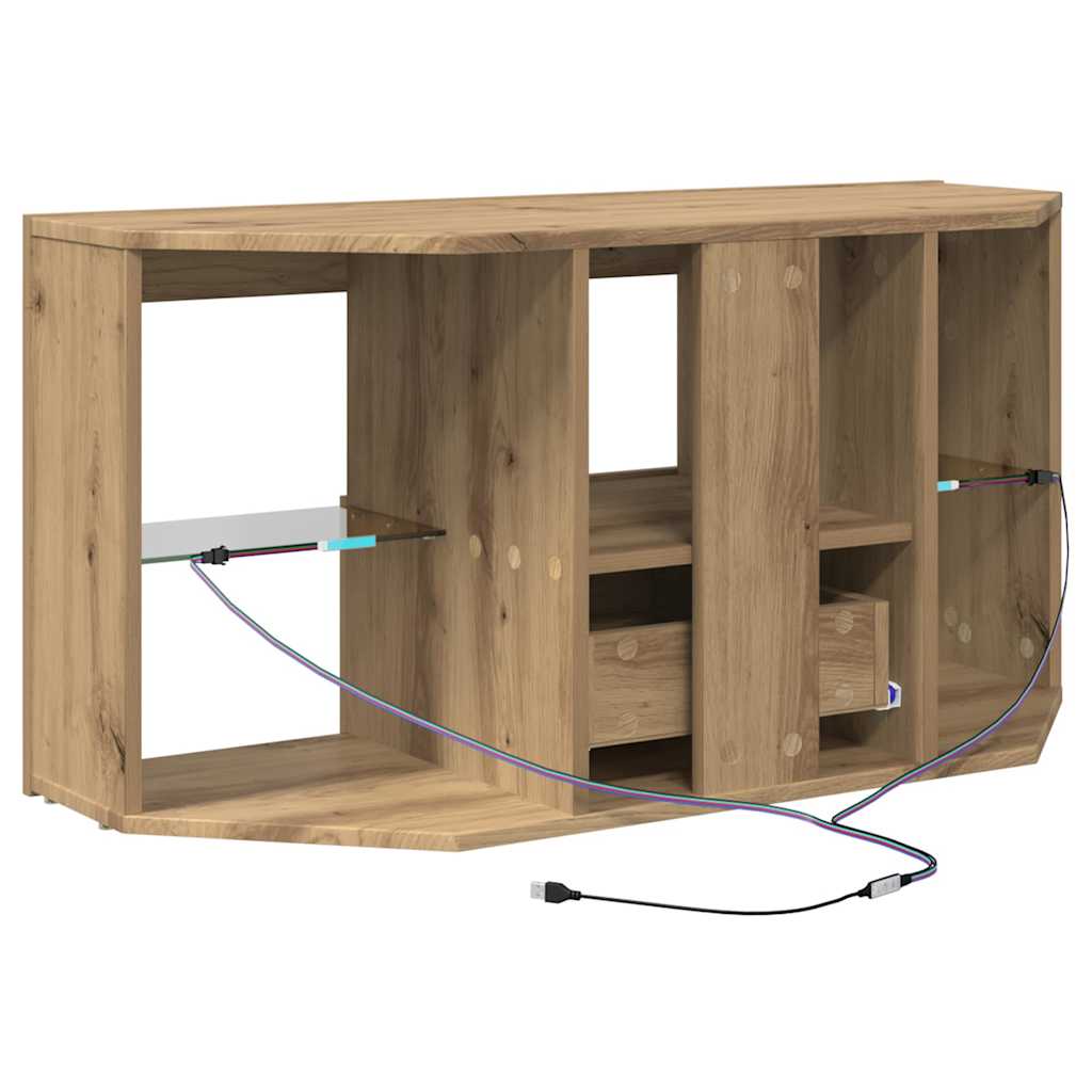 Hjørne LED TV Skab 100 x 40 x 50 cm Artisan Egetræ