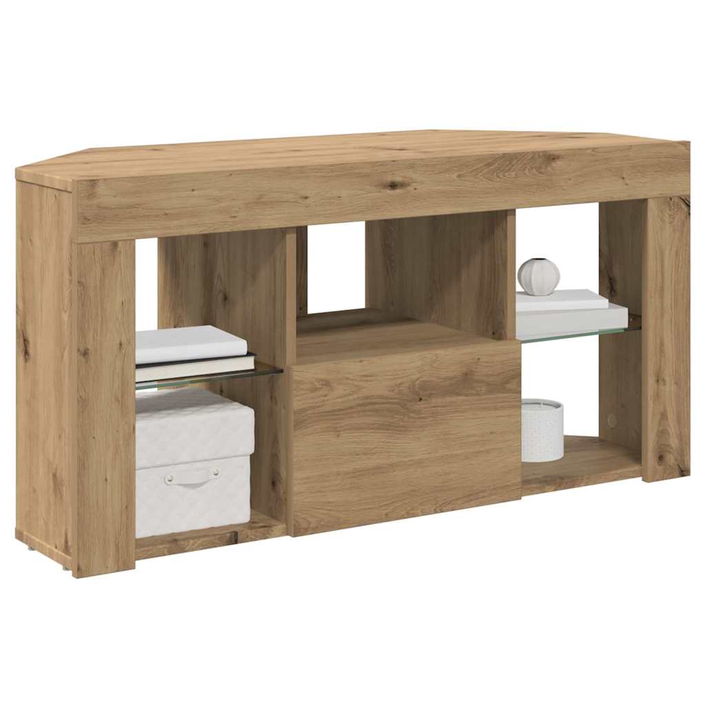 Hjørne LED TV Skab 100 x 40 x 50 cm Artisan Egetræ