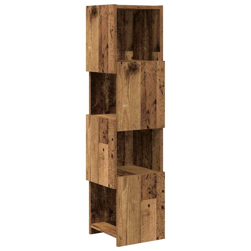 Hjørneskab 25,5x25x102cm Konstrueret træ Gammelt træ