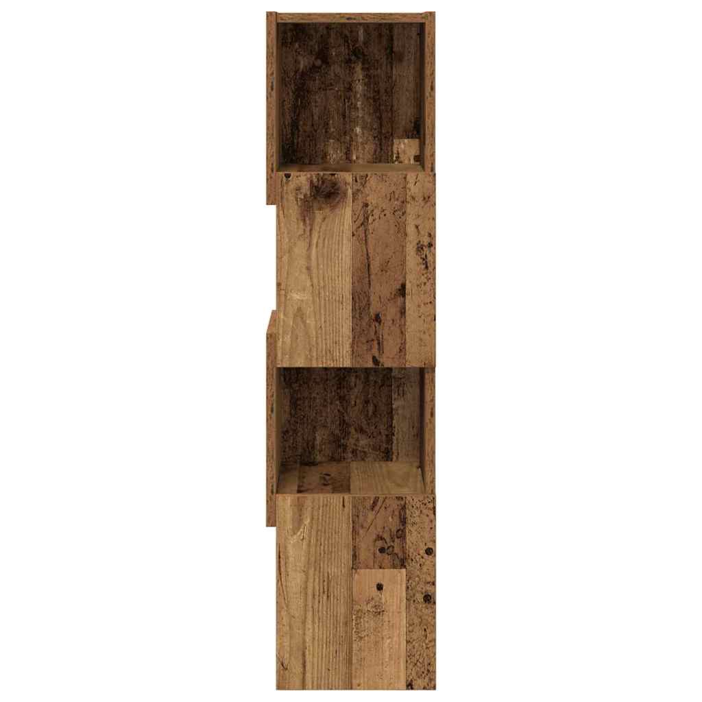 Hjørneskab 25,5x25x102cm Konstrueret træ Gammelt træ