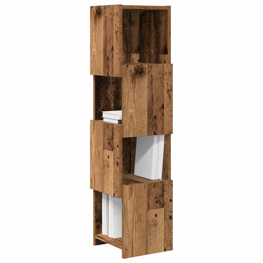 Hjørneskab 25,5x25x102cm Konstrueret træ Gammelt træ