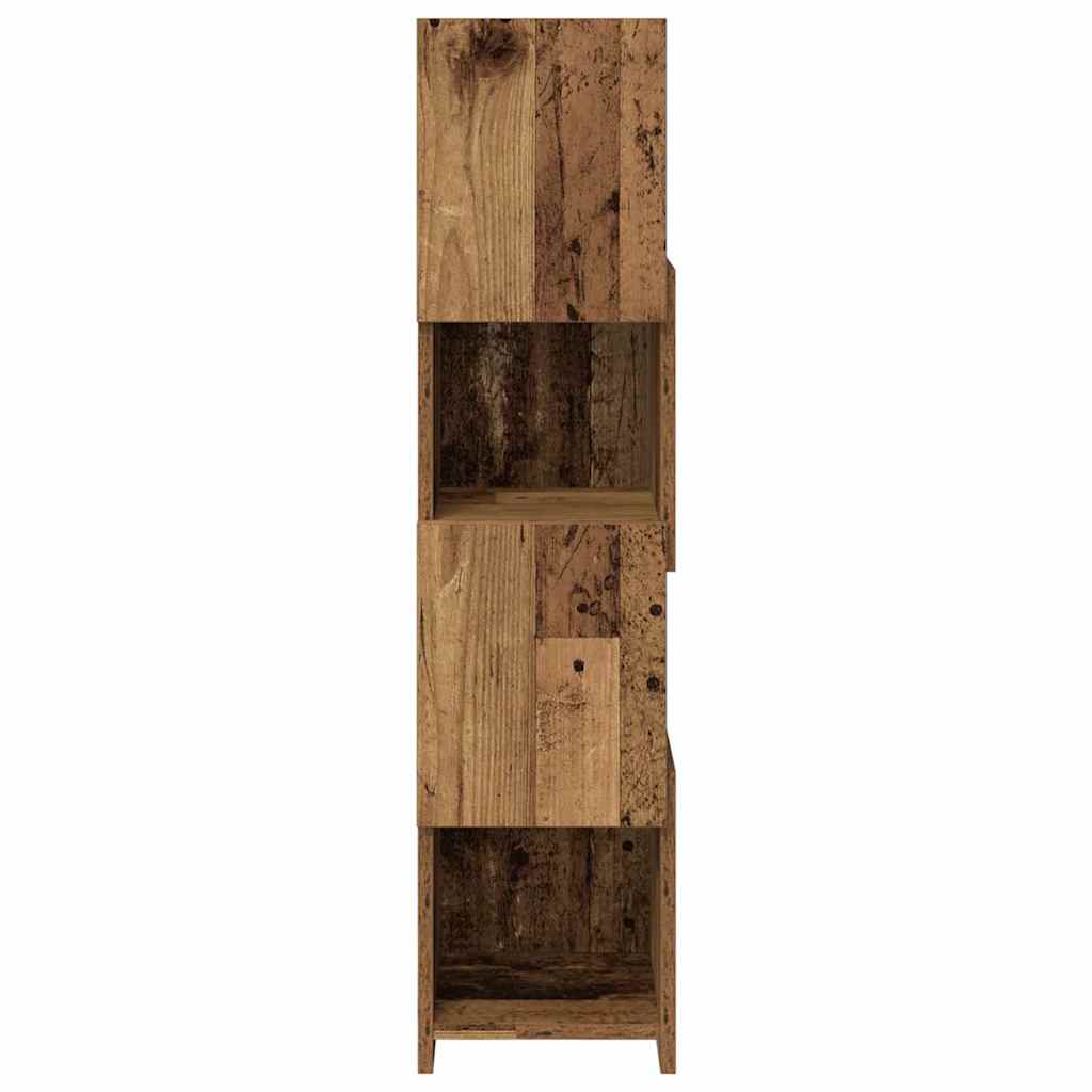 Hjørneskab 25,5x25x102cm Konstrueret træ Gammelt træ