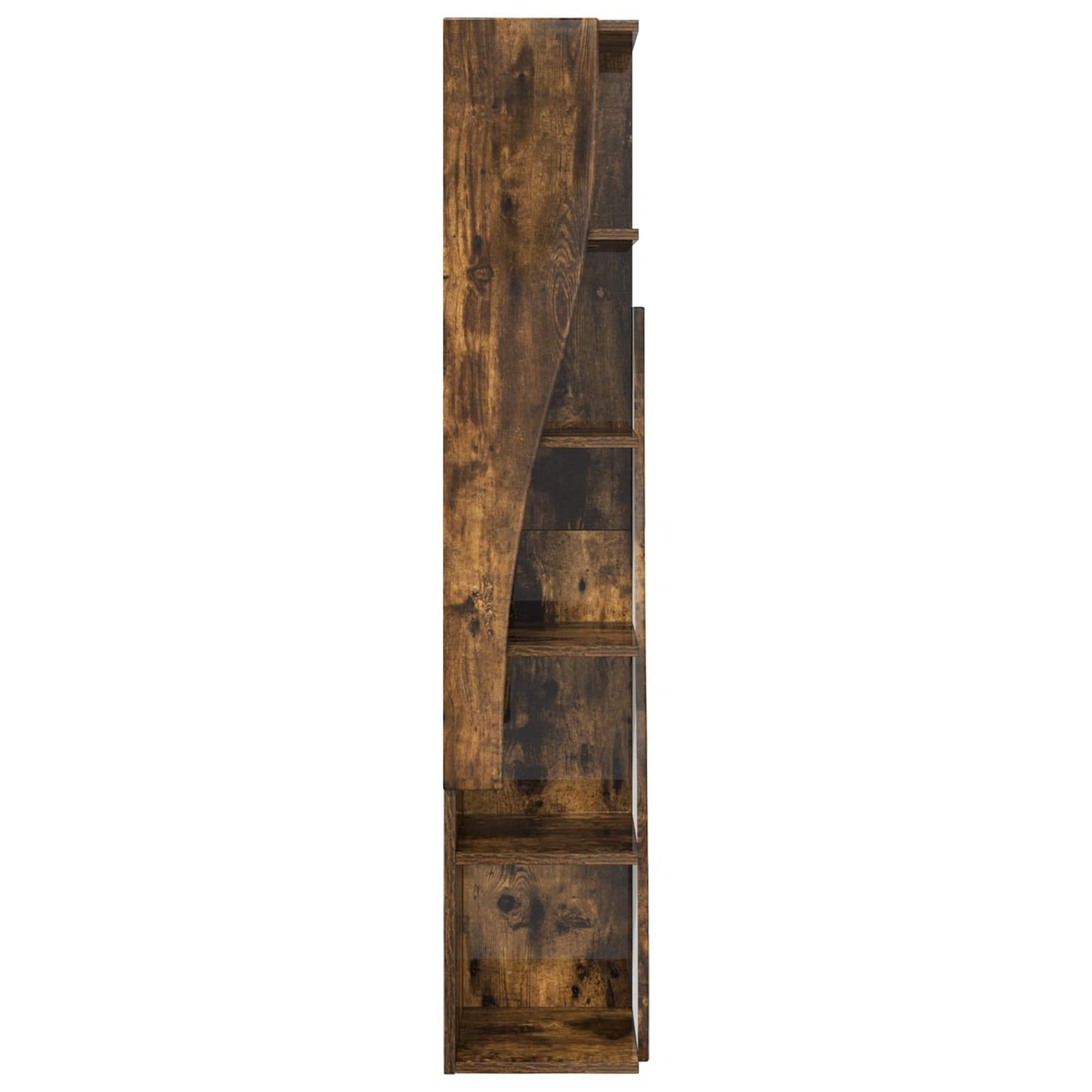 Hjørneskab 27,5x27x140cm Konstrueret træ Røget eg