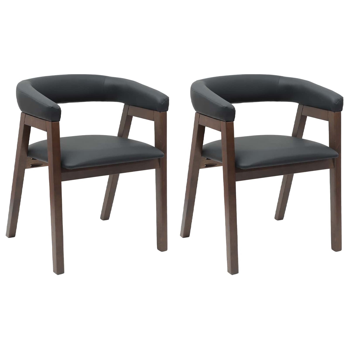 Spisestole 2 pcs Lys Brun 54 x 57 x 73 cm Massiv Gummitræ