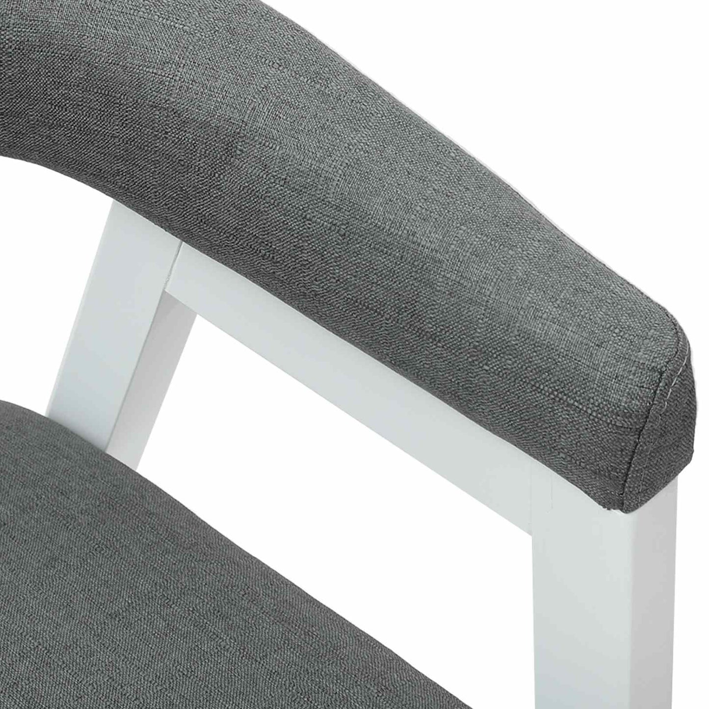 Spisestole 2 pcs Hvid 54 x 57 x 73 cm Massiv Gummitræ
