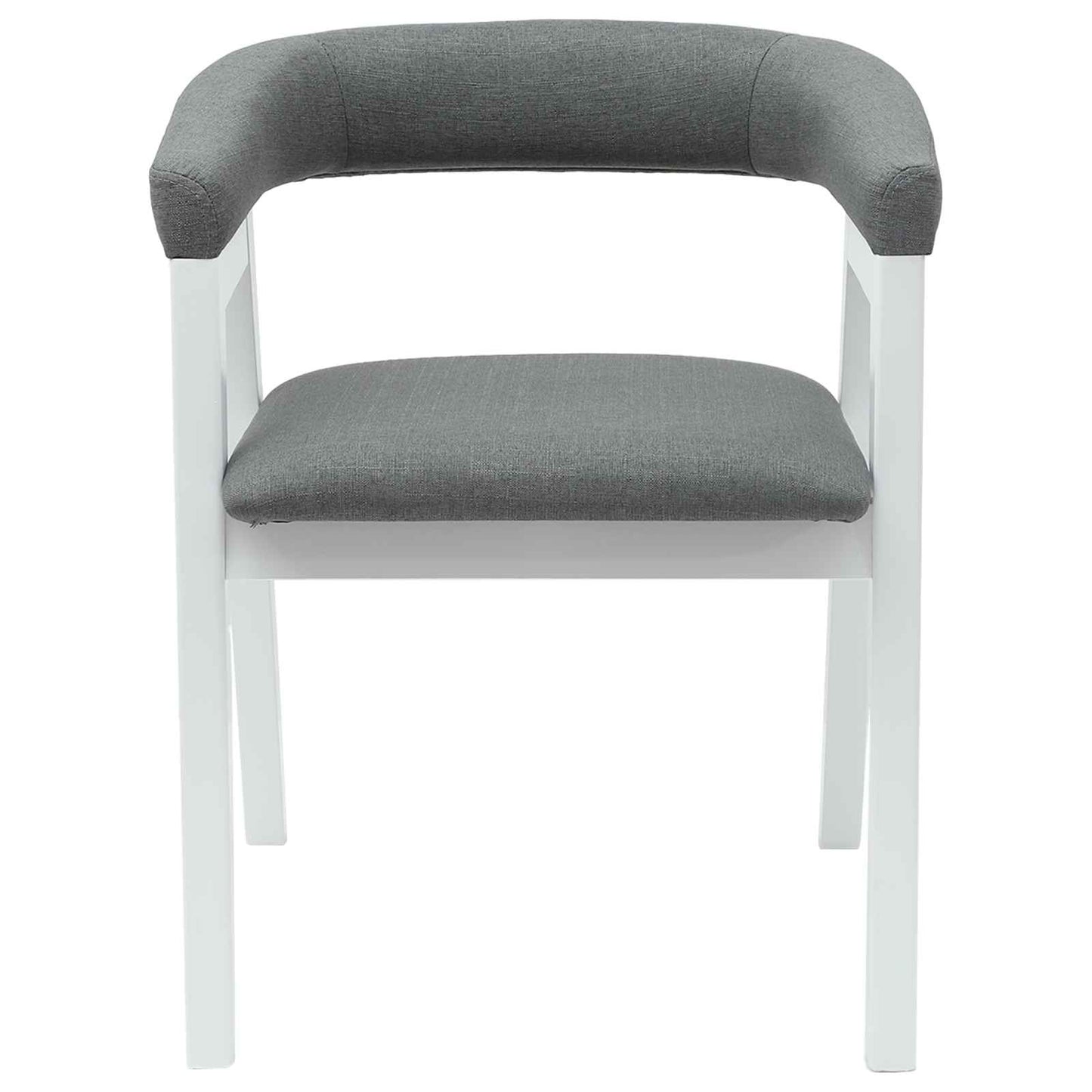 Spisestole 2 pcs Hvid 54 x 57 x 73 cm Massiv Gummitræ