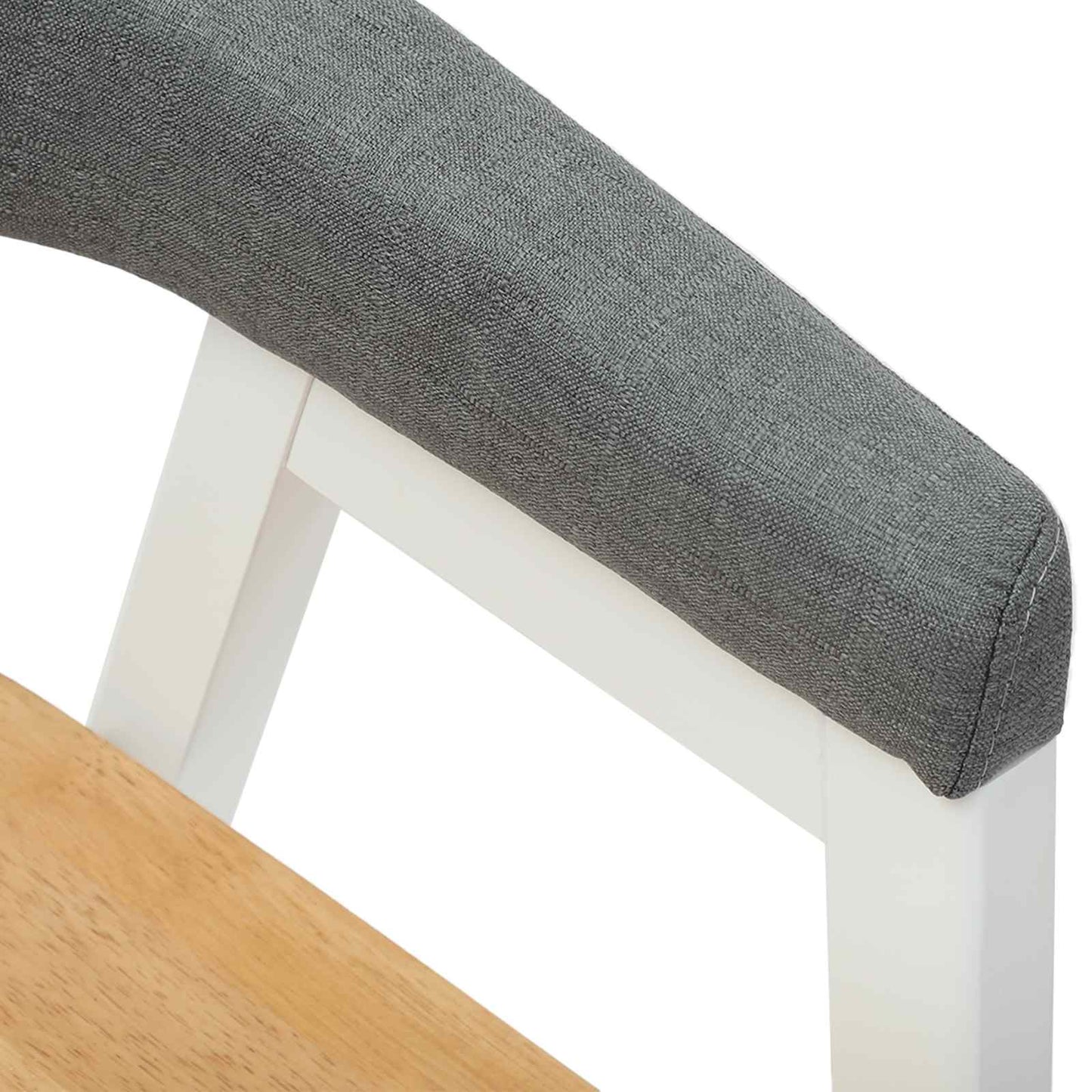 Spisestole 2 pcs Hvid 54 x 57 x 73 cm Massiv Gummitræ