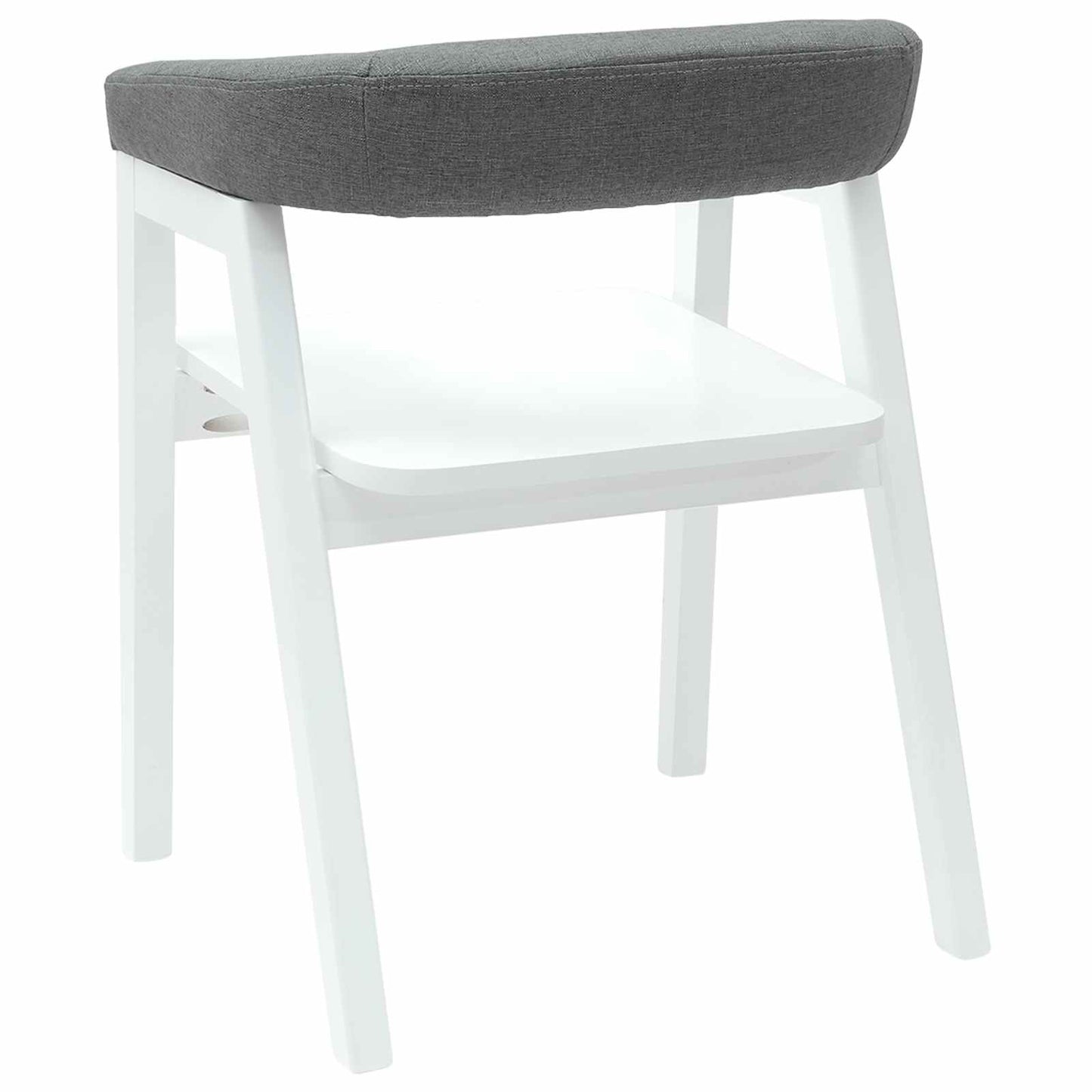 Spisestole 2 pcs Hvid 54 x 57 x 73 cm Massiv Gummitræ