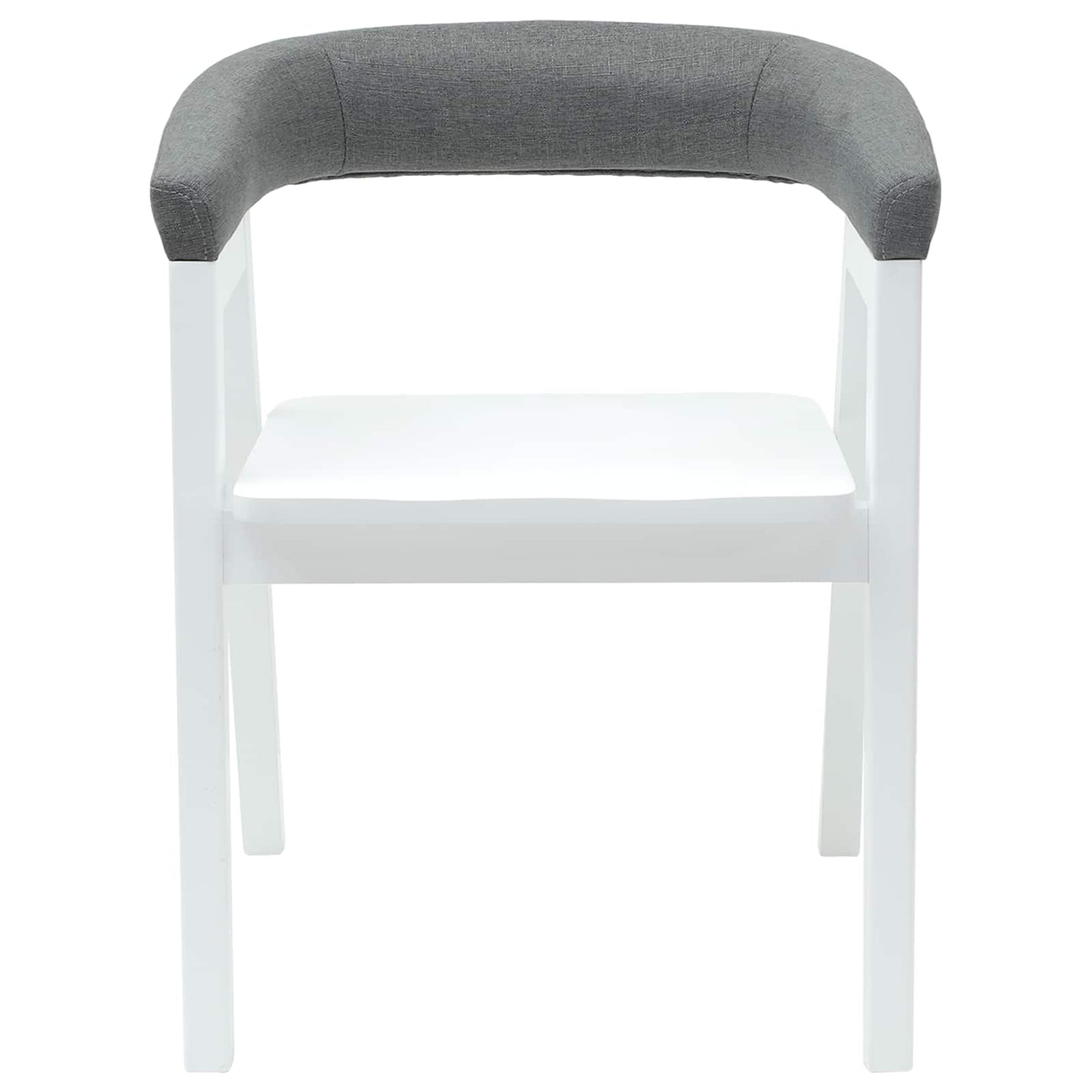 Spisestole 2 pcs Hvid 54 x 57 x 73 cm Massiv Gummitræ