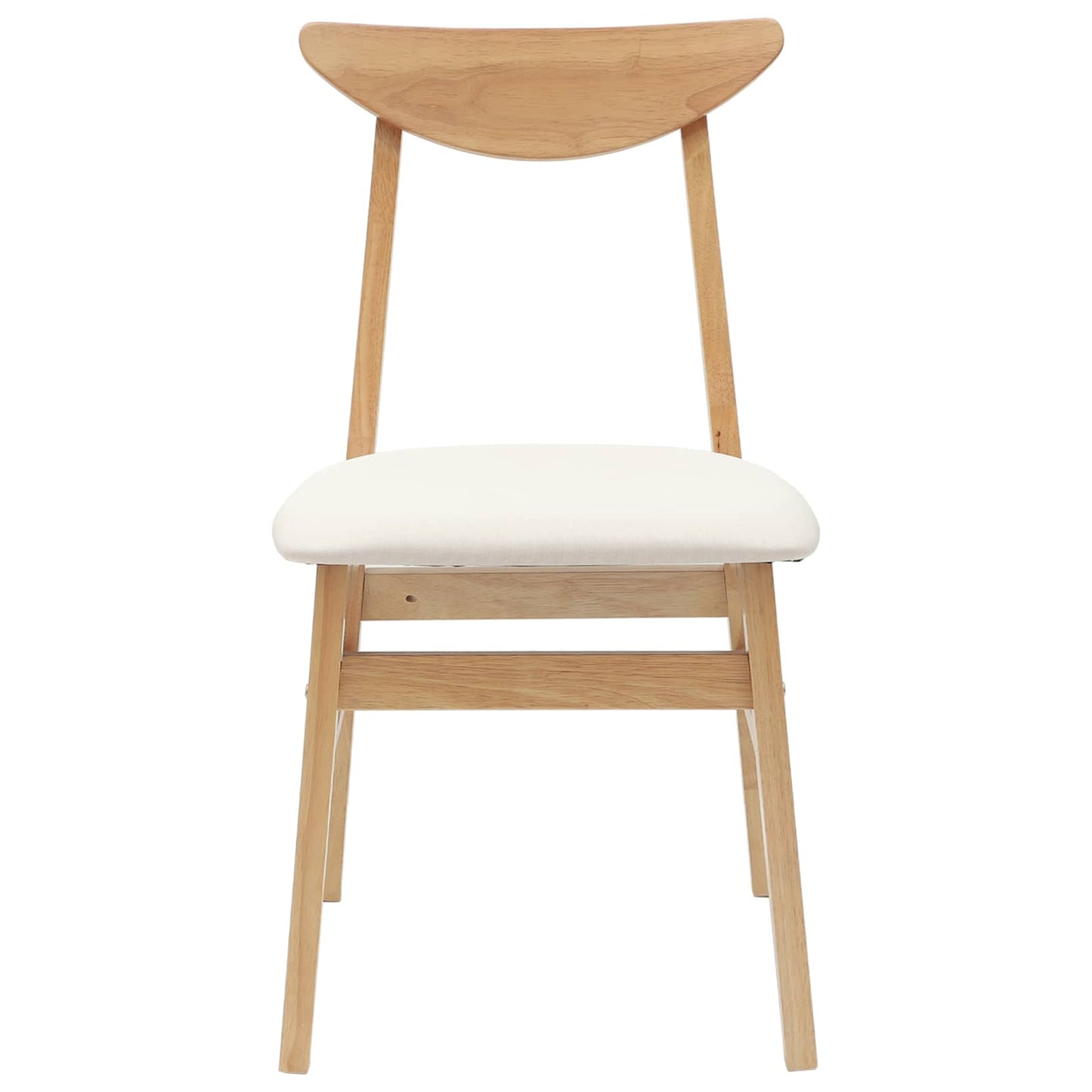 Spisestole 2 pcs Naturfarvet 42 x 47,5 x 81 cm Massiv Gummitræ