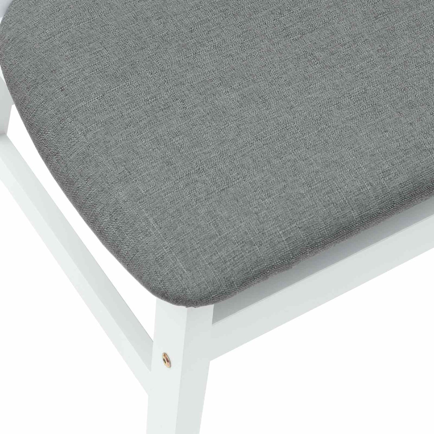 Spisestole 2 pcs Hvid 42 x 47,5 x 81 cm Massiv Gummitræ