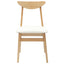 Spisestole 2 pcs Naturfarvet 42 x 47,5 x 81 cm Massiv Gummitræ