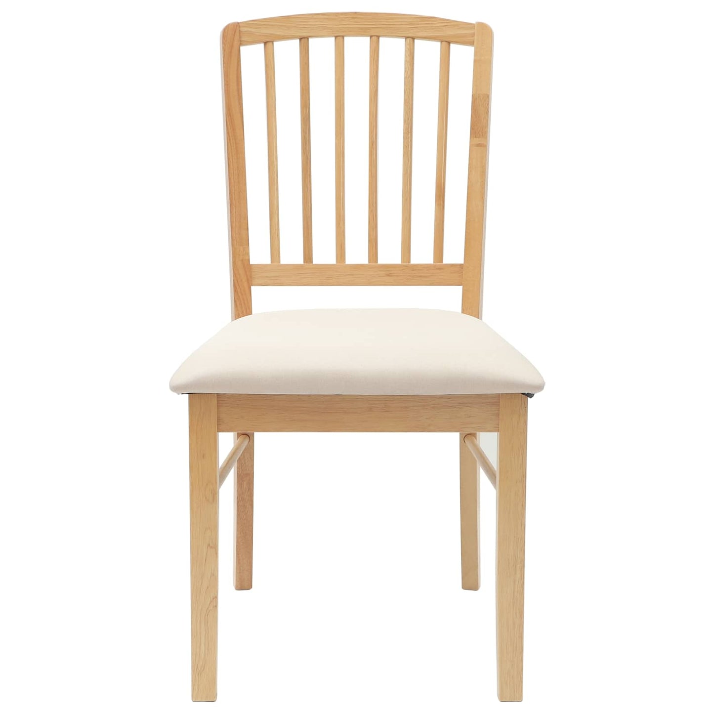 Spisestole 2 pcs Naturfarvet 50 x 52,5 x 91 cm Massiv Gummitræ
