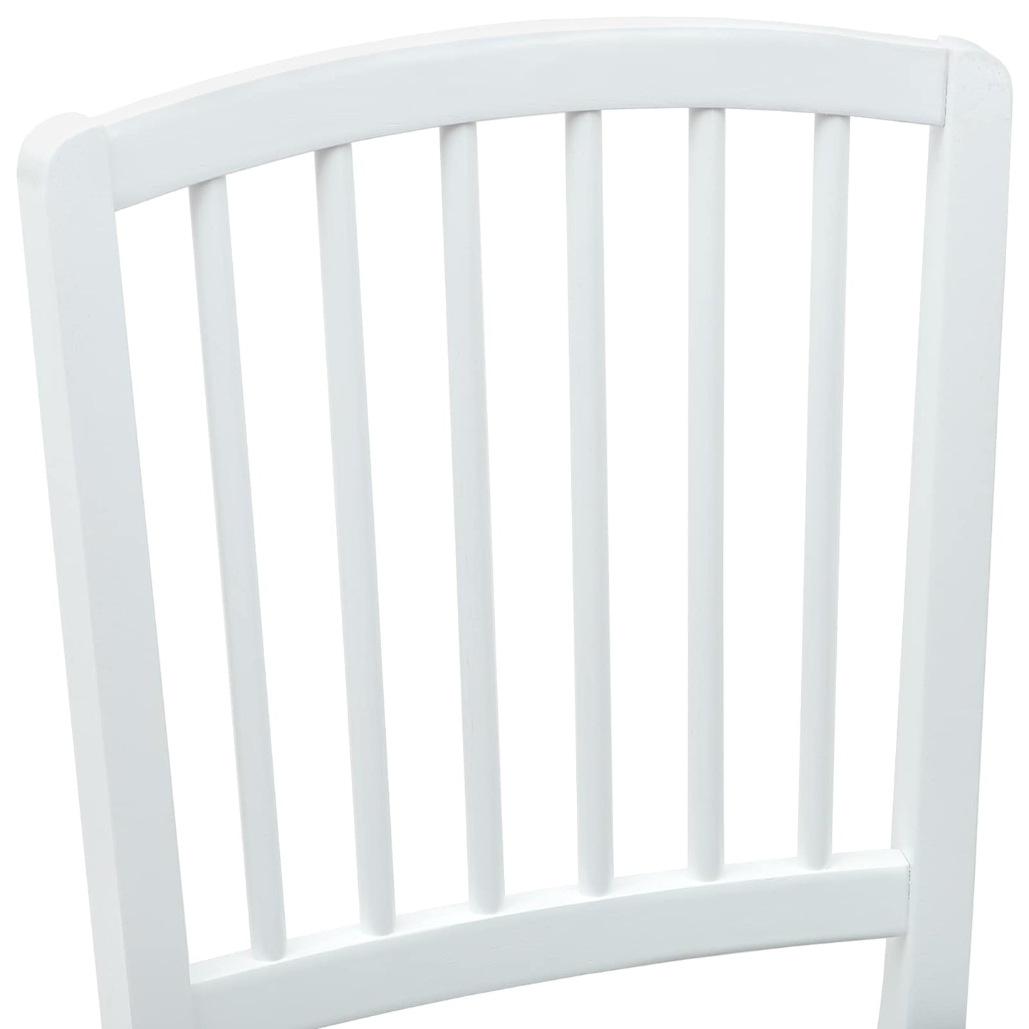 Spisestole 2 pcs Hvid 50 x 52,5 x 91 cm Massiv Gummitræ
