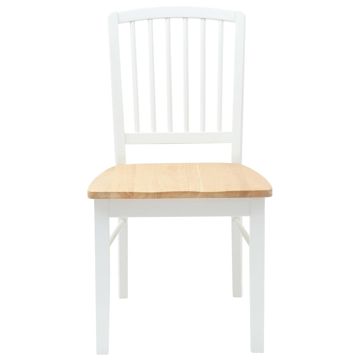 Spisestole 2 pcs Hvid 50 x 52,5 x 91 cm Massiv Gummitræ