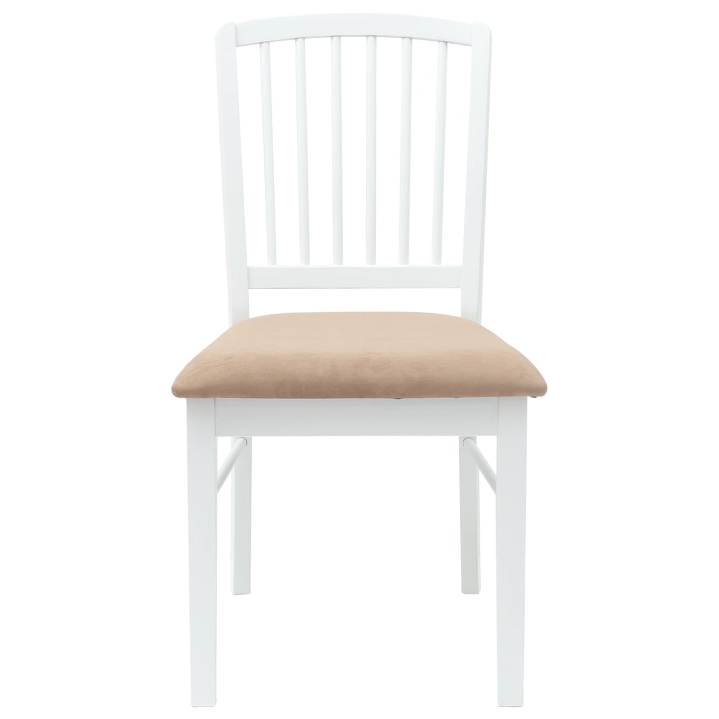 Spisestole 2 pcs Hvid 50 x 52,5 x 91 cm Massiv Gummitræ